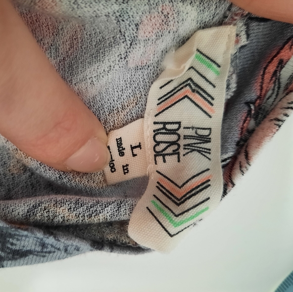 L Grey Floral Dress - Picture 4 of 5